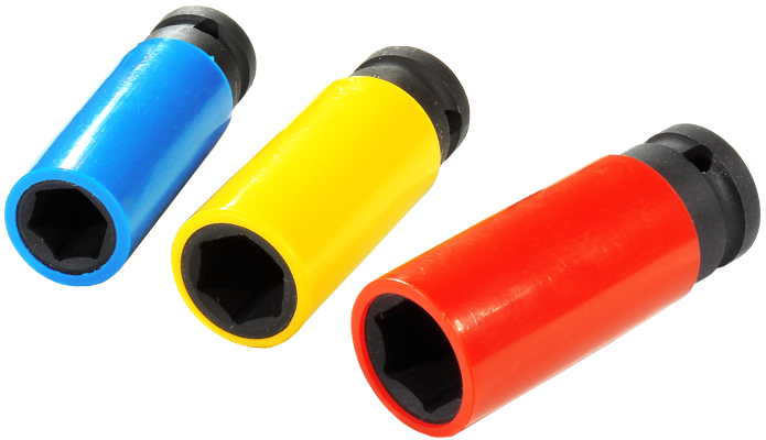 TONE Radmutter-Stecknuss Lang & Dünn 17 Mm – Mit Schutz Für Alufelgen, 1/2 Zoll Antrieb, 131 Mm Länge